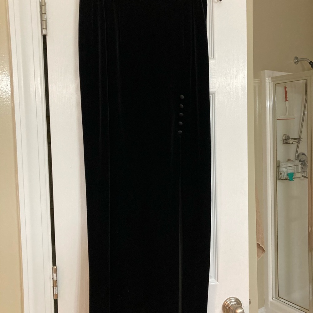 Alex Evening Long Velvet Skirt